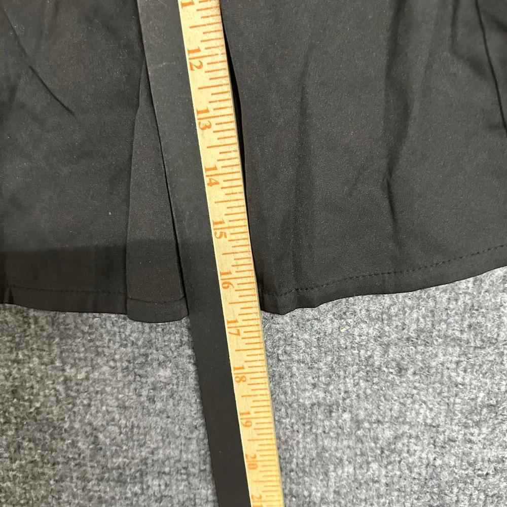 Romwe Skirt Womens Size M Black Pleated Mini High Waisted Preppy School Girl